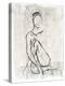 Embellished Nude Contour Sketch II-Ethan Harper-Stretched Canvas