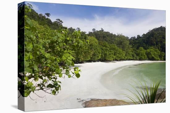 Emerald Bay, Beach and Palm Trees, Palau Pangkor Laut, Malaysia-Peter Adams-Premier Image Canvas