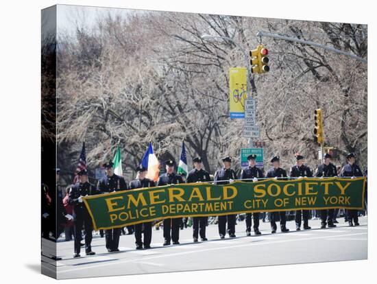 Emerald Society Police Department, St. Patricks Day Celebrations, 5th Avenue, Manhattan, New York-Christian Kober-Premier Image Canvas