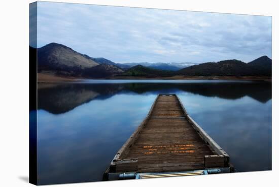 Emigrant Lake Dock I-Shane Settle-Stretched Canvas