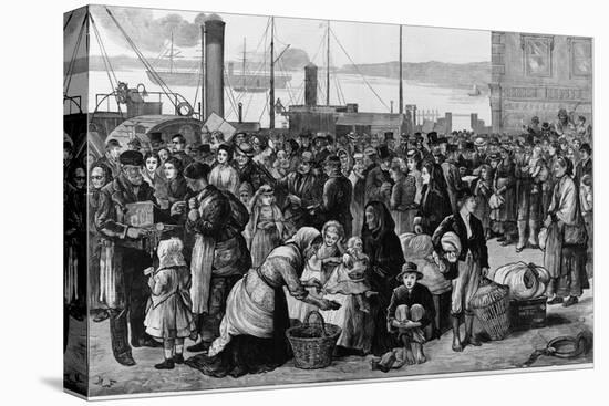 Emigrants Leaving Queenstown, Ireland, for New York, 1874-null-Stretched Canvas