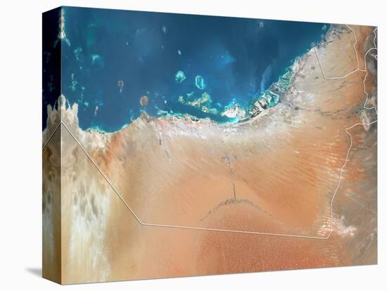 Emirate of Abu Dhabi, Satellite Image-null-Premier Image Canvas