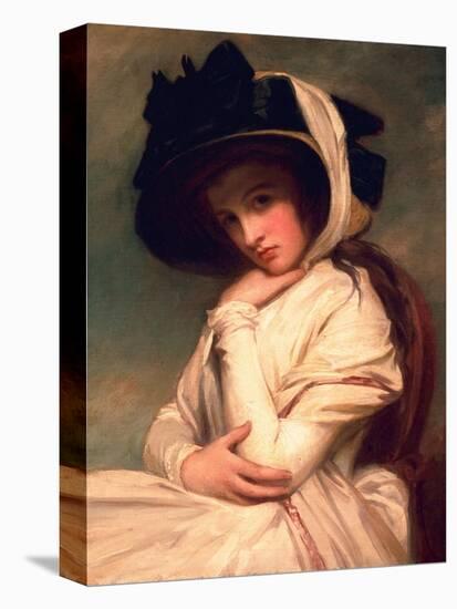 Emma Hart, Later Lady Hamilton, in a Straw Hat, C.1782-94-George Romney-Premier Image Canvas