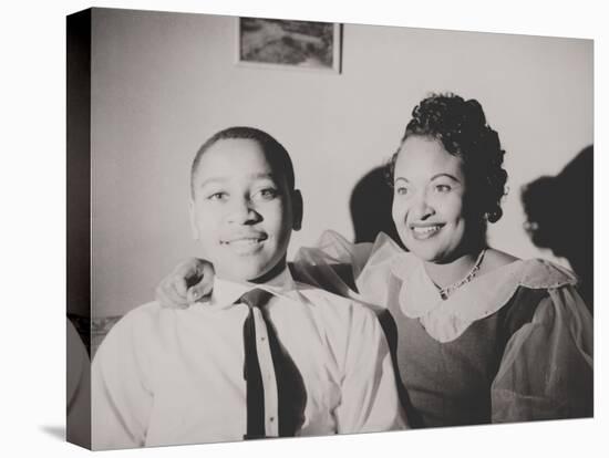 Emmett Till with His Mother, Mamie Bradley, Ca. 1950-null-Stretched Canvas