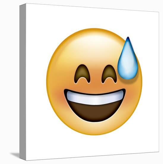 Emoji Big Smile Sweat-Ali Lynne-Premier Image Canvas