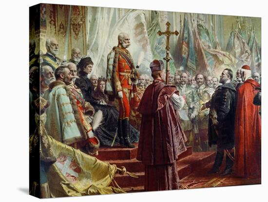 Emperor Franz Joseph I and Empress Elizabeth in Budapest, 8th July 1896-Gyula Benczur-Premier Image Canvas