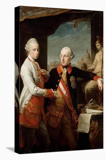 Emperor Joseph II with Grand Duke Pietro Leopoldo of Tuscany, 1769-Pompeo Girolamo Batoni-Premier Image Canvas