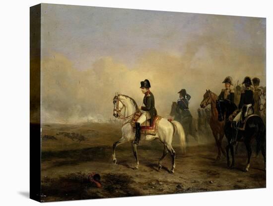 Emperor Napoleon I and His Staff on Horseback-Horace Vernet-Stretched Canvas