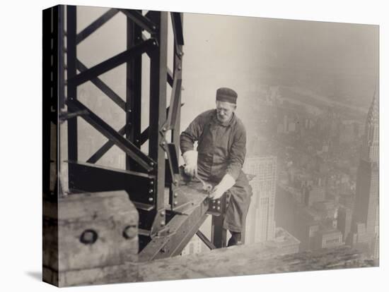 Empire State Building under Construction, 1930 (Gelatin Silver Print)-Lewis Wickes Hine-Premier Image Canvas