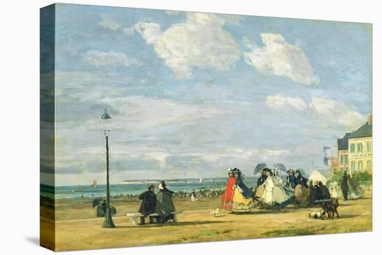 Empress Eugenie (1826-1920) at Trouville, 1863-Eugène Boudin-Premier Image Canvas