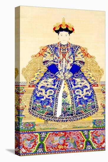 Empress Jing Xian (c.1681-1731), 1st consort of Emperor Yongzheng (1678 - 1735)-Chinese School-Premier Image Canvas
