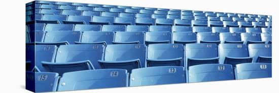 Empty Blue Seats in a Stadium, Soldier Field, Chicago, Illinois, USA-null-Premier Image Canvas