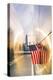 Empty skies 9/11 memorial in Libery state park, New York, USA-Jordan Banks-Premier Image Canvas