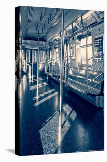 Empty Subway Car NYC-null-Stretched Canvas