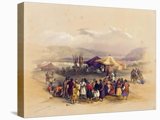 Encampment of the Pilgrims at Jericho, from Volume II of 'The Holy Land' engraved by Louis Haghe-David Roberts-Premier Image Canvas