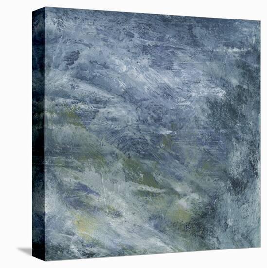 Encaustic Tile in Blue II-Sharon Gordon-Stretched Canvas