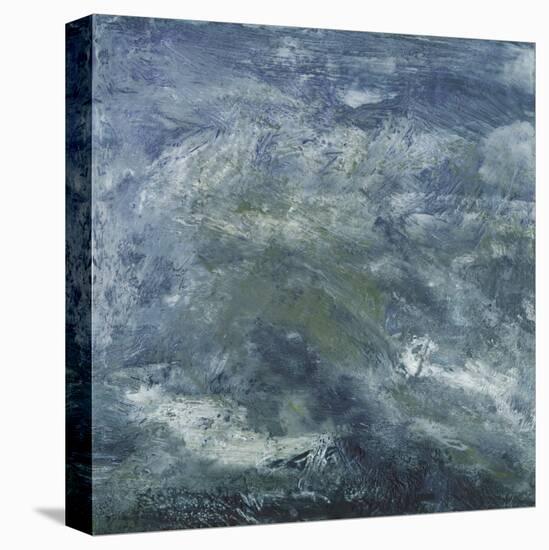 Encaustic Tile in Blue III-Sharon Gordon-Stretched Canvas