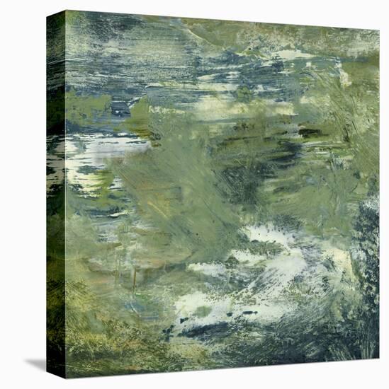 Encaustic Tile in Green II-Sharon Gordon-Stretched Canvas
