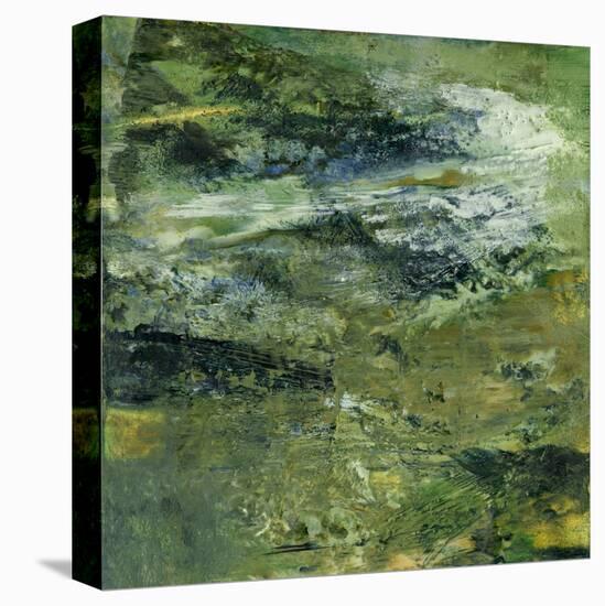 Encaustic Tile in Green III-Sharon Gordon-Stretched Canvas