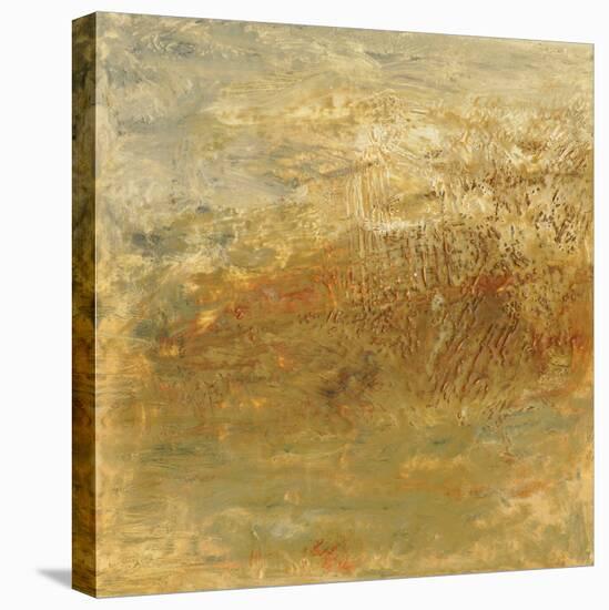 Encaustic Tile in Orange II-Sharon Gordon-Stretched Canvas