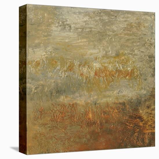 Encaustic Tile in Orange III-Sharon Gordon-Stretched Canvas