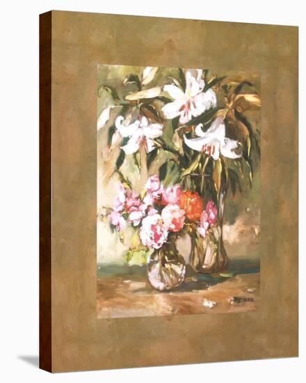 Enchantment Lilies I with border-Allayn Stevens-Stretched Canvas