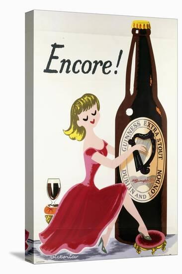 Encore! (Girl, Bottle and Harp), C.1938-null-Premier Image Canvas