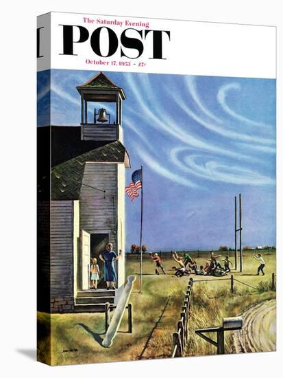 "Endl of Recess" Saturday Evening Post Cover, October 17, 1953-John Falter-Premier Image Canvas