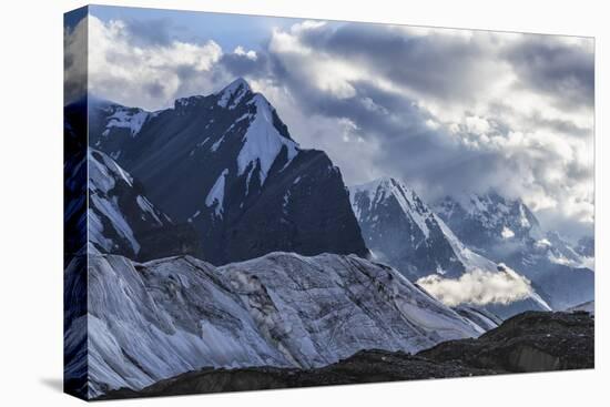 Engilchek Glacier and Khan Tengri Mountain, Central Tian Shan Mountain range, Border of Kyrgyzstan-G&M Therin-Weise-Premier Image Canvas