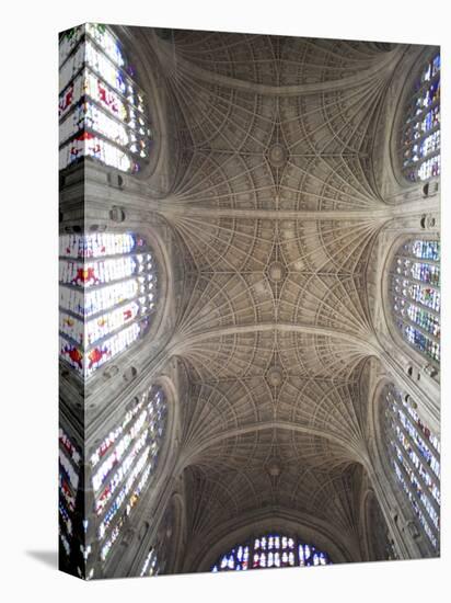 England, Cambridgeshire, Cambridge, King's College Chapel, Ceiling-Steve Vidler-Premier Image Canvas