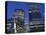 England, London, Docklands, Canary Wharf, Office Buildings at Night-Steve Vidler-Premier Image Canvas