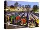 England, London, Little Venice, Canal Boats-Steve Vidler-Premier Image Canvas