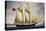 English Barquentine Sea Breeze Leaving Port of Livorno, 1864-null-Premier Image Canvas