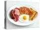 English Breakfast with Fried Egg, Beans, Toast and Sausage-Peter Howard Smith-Premier Image Canvas