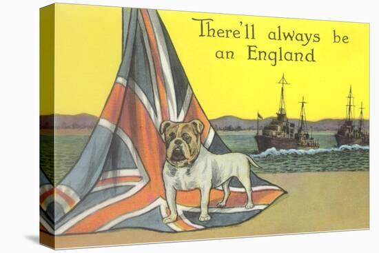 English Bulldog on Union Jack-null-Stretched Canvas