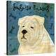 English Bulldog (square)-John W^ Golden-Stretched Canvas
