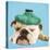 English Bulldog with Ice Pack-null-Premier Image Canvas