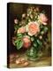 English Elegance Roses in a Glass-Albert Williams-Premier Image Canvas