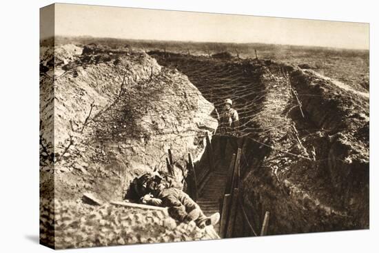 English Trench Between Bapaume and Arras (B/W Photo)-German photographer-Premier Image Canvas