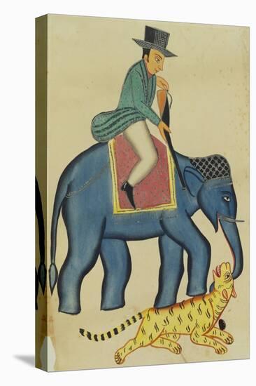 Englishman on an Elephant, India-null-Premier Image Canvas