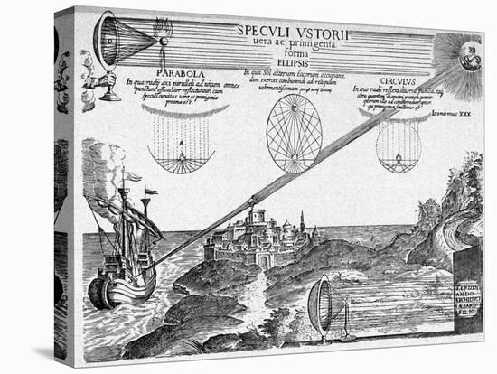 Engraving of Archimedes' Burning Mirror-Athanasius Kircher-Premier Image Canvas
