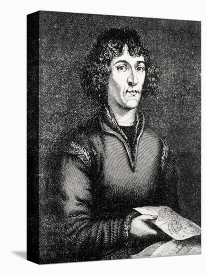 Engraving of Nicolas Copernicus, Polish Astronomer-Jeremy Burgess-Premier Image Canvas