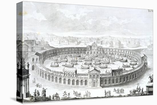 Engraving of Roman Boat Arena-Fischer von Erlach-Premier Image Canvas