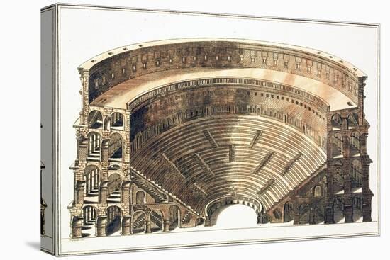 Engraving of the Colosseum in Rome-null-Premier Image Canvas