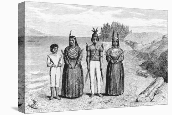 Engraving of Yaqui Indians-null-Premier Image Canvas