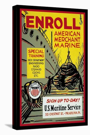 Enroll: American Merchant Marine, c.1941-Glenn Stuart Pearce-Stretched Canvas
