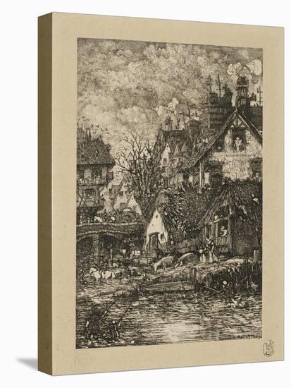 Entering a Village, from Revue Fantaisiste, 1861-Rodolphe Bresdin-Premier Image Canvas