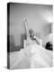 Entertainer Mae West Lifitng Barbells in Bed-Loomis Dean-Premier Image Canvas