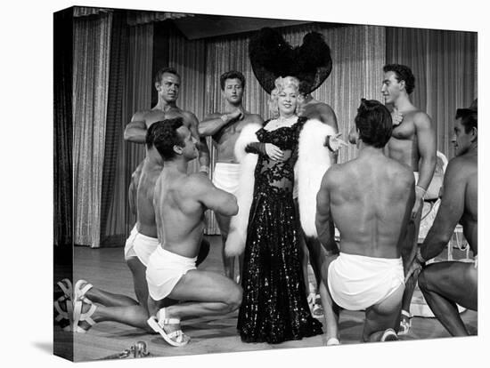 Entertainer Mae West Making Her Nightclub Debut with Loin-Clothed Dancers at Hotel Sahara-Loomis Dean-Premier Image Canvas