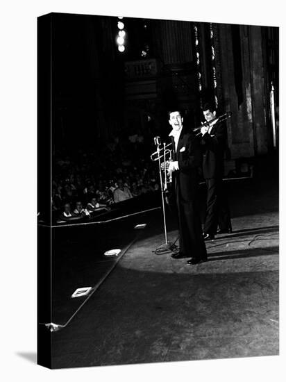 Entertainers Jerry Lewis and Dean Martin Performing-Ralph Crane-Premier Image Canvas